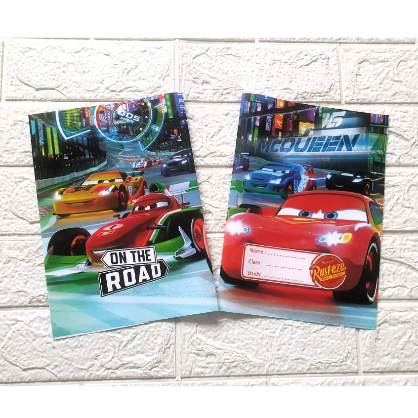 

(ISI 20 LEMBAR) Sampul Buku Karakter CARS TEBAL / Ukuran Kwarto