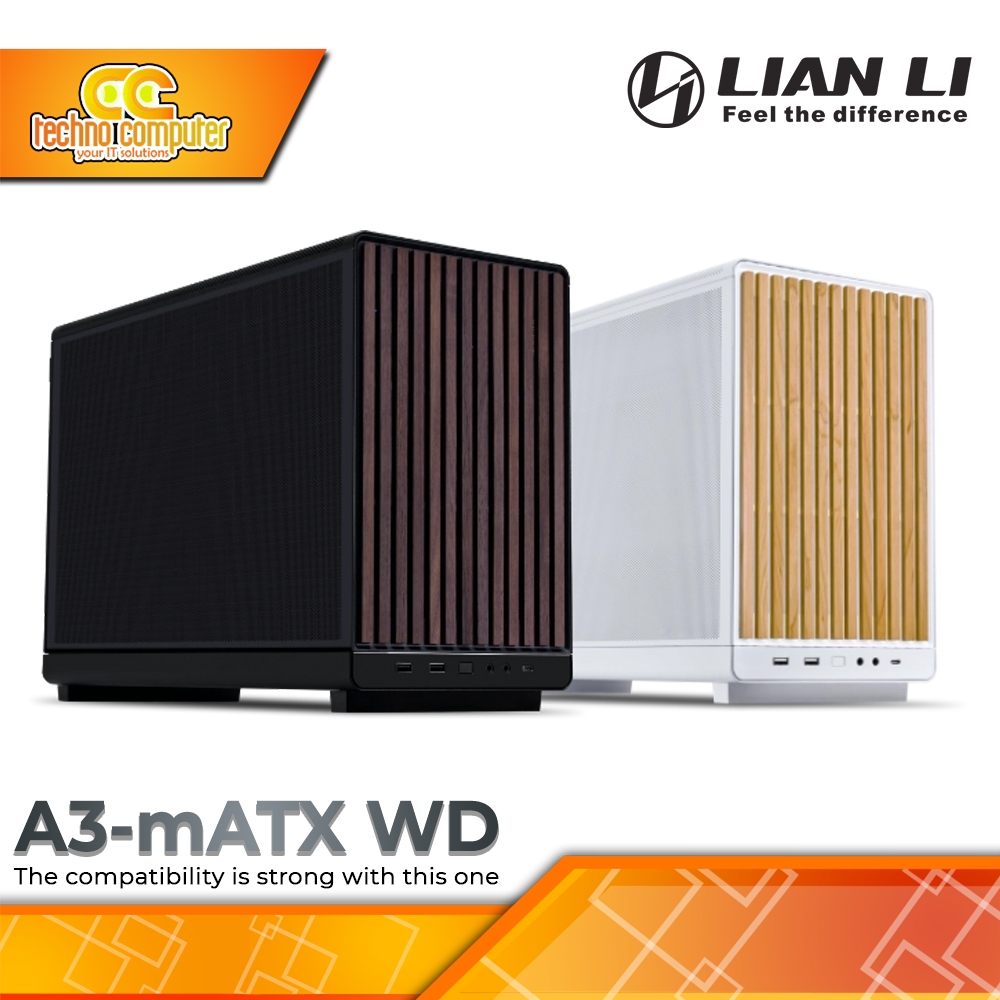 CASING LIAN LI A3-mATX-WD Wood Edition - Mini Tower Steel Mesh mATX Case