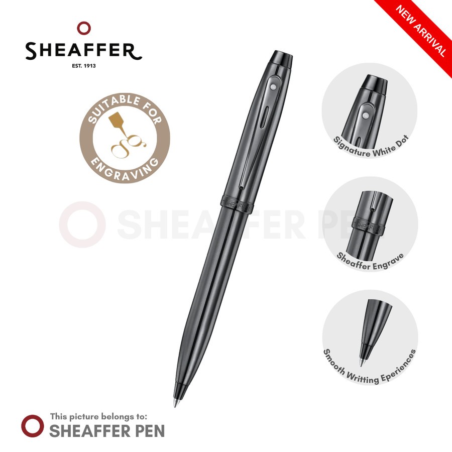 

Sheaffer 100 9375 Ionic Gunmetal Grey with Shiny PVD Trims Ballpoint Pen
