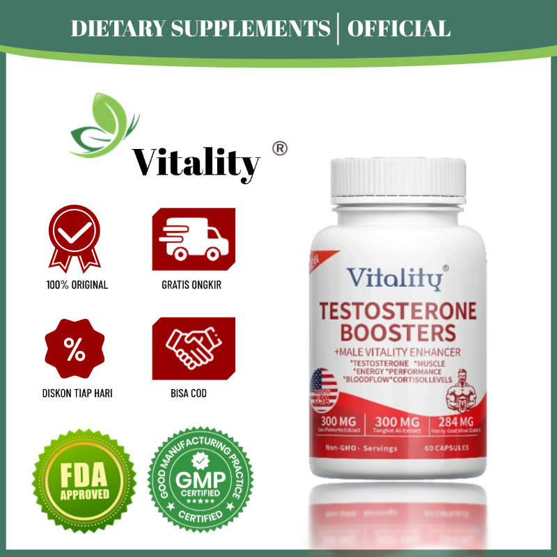 PROMO Testosteron, Tongkat Ali, untuk meningkatkan kekuatan, daya tahan, energi dan otot