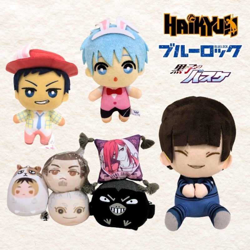 Haikyu, Blue Lock, Kuroko no Basket Official (Keychain Plushie & Doll) baca deskripsi