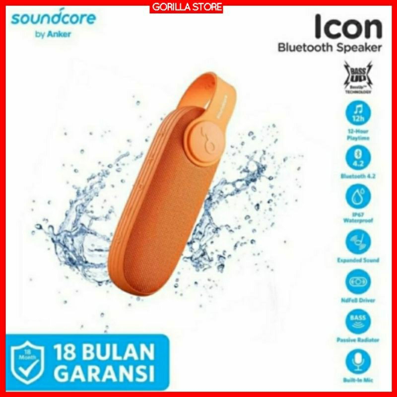 Speaker Bluetooth Anker Soundcore Icon - A3122 Orange