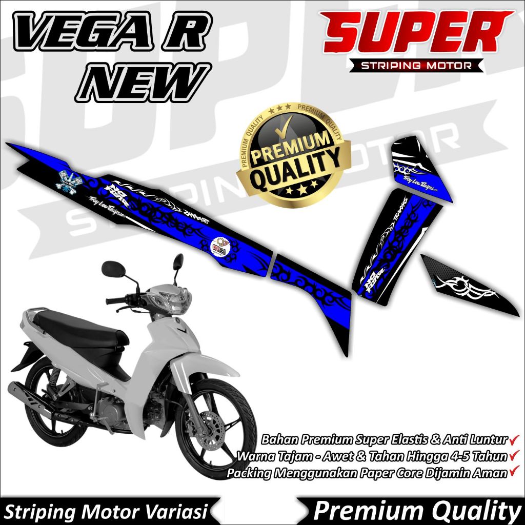 Stiker Vega R New Anti Luntur keren Striping Vega R New Striping Yamaha Vega R New Triball