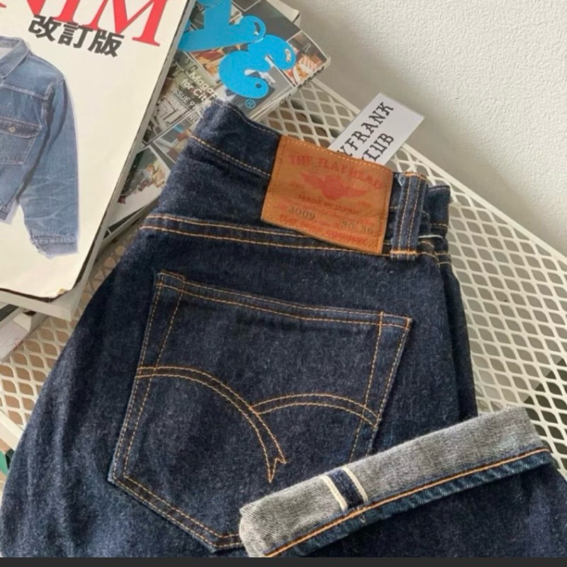 The flat head 3009 selvedge denim pants HF100