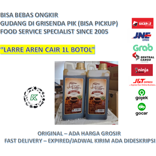 

Gulare LARRE Gula Aren Cair / Brown Sugar / Palm Sugar Coffee 1.3kg