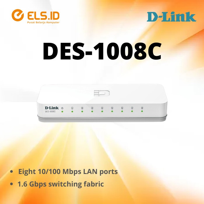 D-Link DES-1008C Switch Hub 8 Port