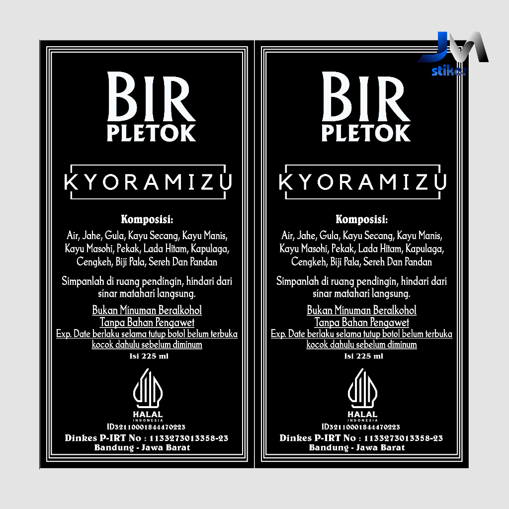 

Stiker custom label makanan dan minuman ukuran 5 cm x 10 cm 200 pcs bahan cina