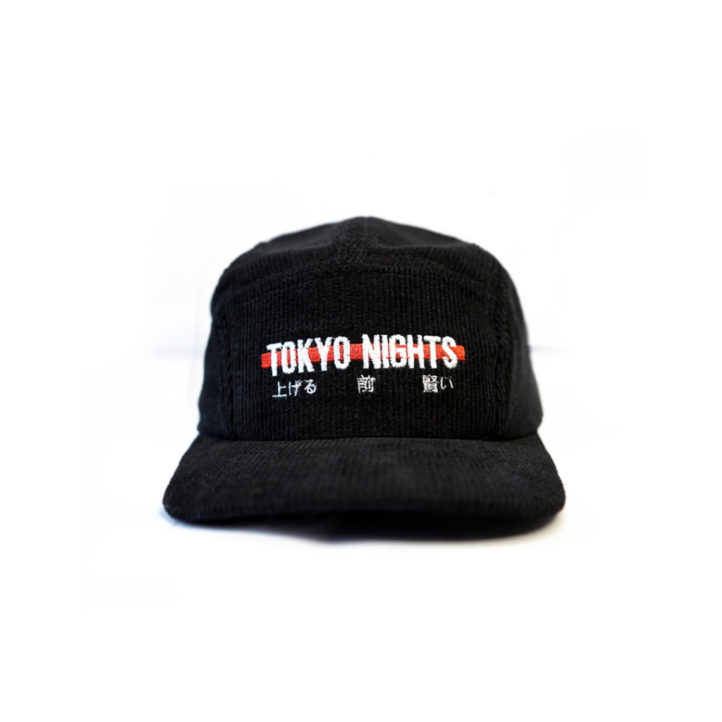 GROWING DIVISION - Topi 5 Panel Carduroy TOKYO NIGHT / Hitam / Kualitas Premium / Topi Distro