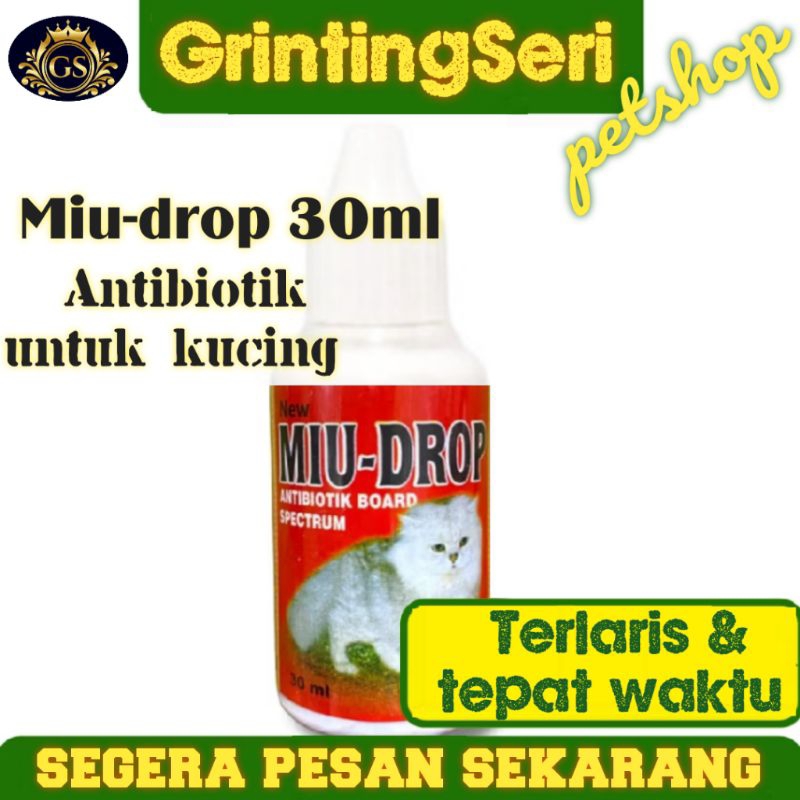 ANTIBIOTIK Obat penurun panas kucing MIU-DROPS 30ml  ampuh dan aman untuk kucing MIU Drop 30 ml - Ob