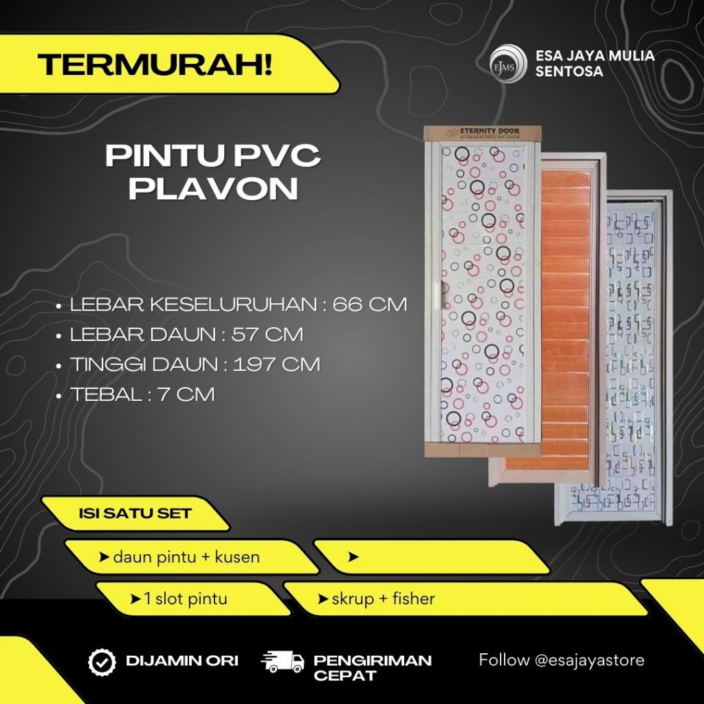 PINTU KAMAR MANDI PLAFON PVC MINIMALIS