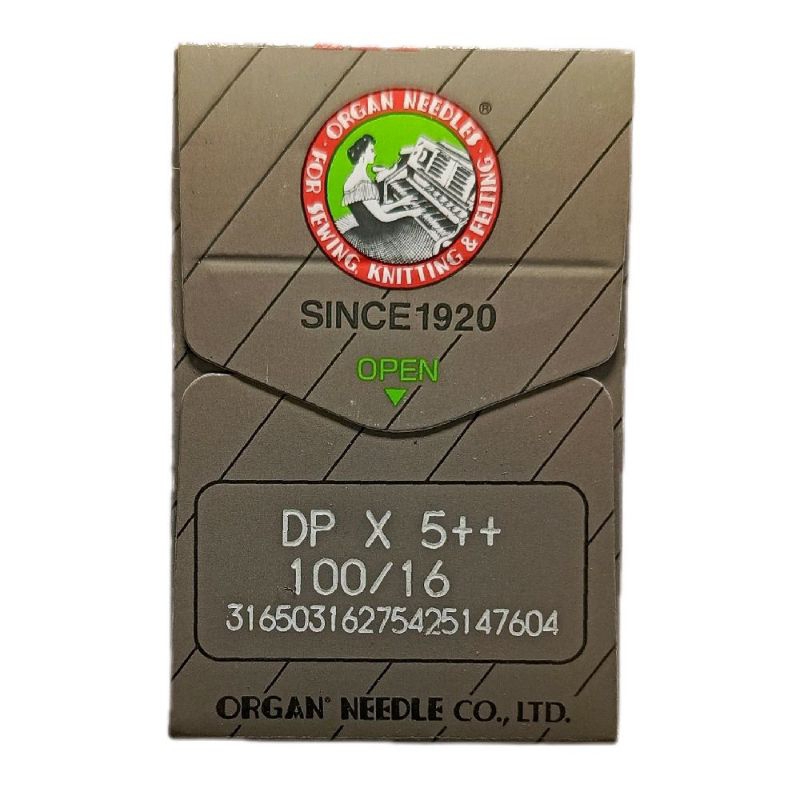 jarum DPx5++ 100/16 mesin jahit DP x 5 ++ nomor 16 ORGAN