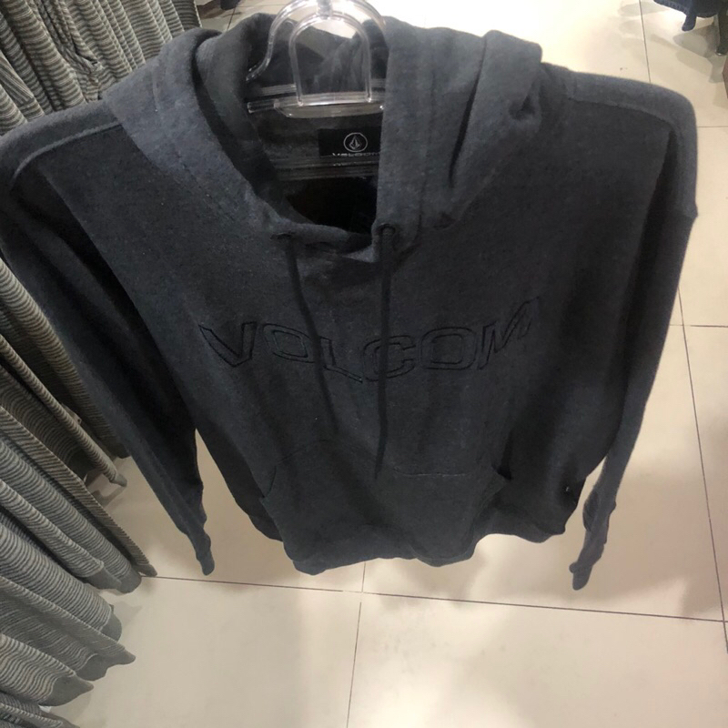hoodie pria volcom original grens blak new
