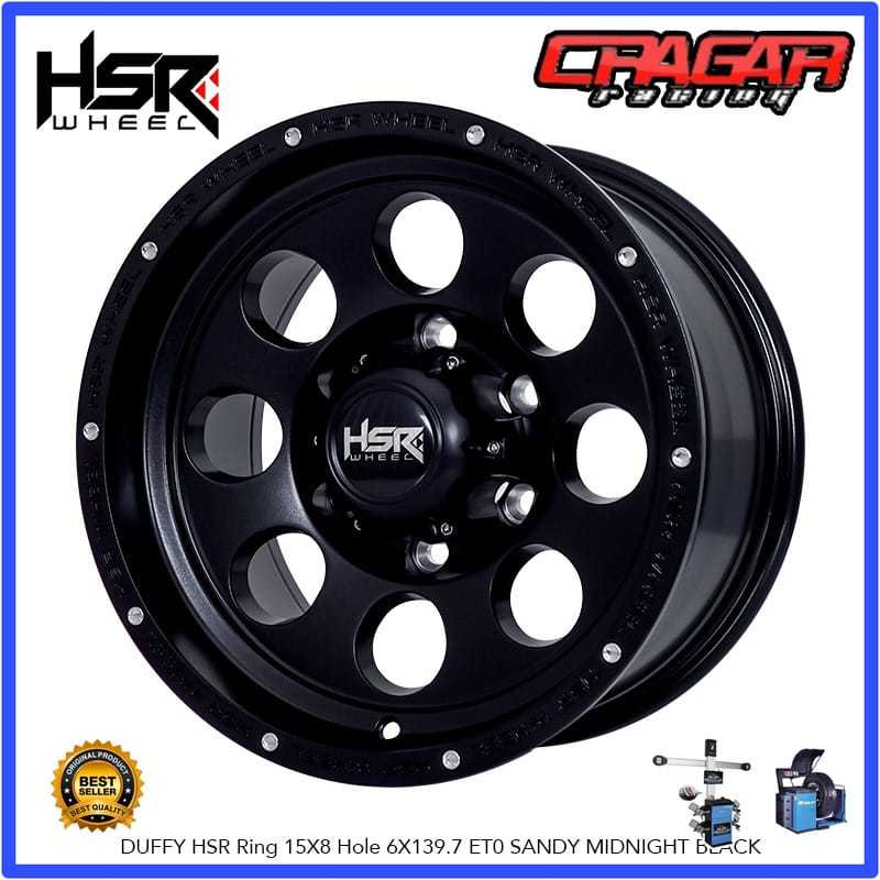 Velg Mobil Terano Hardtop Blazer Tragah Phanter Dll _ Hsr Duffy Ring 15 Hole 6 Black