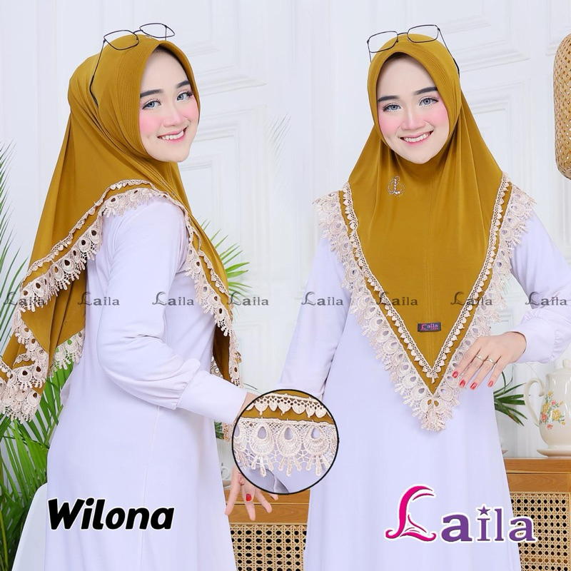 LAILA WILONA // HIJAB RENDA WILONA BY LAILA // HIJAB BERGO RENDA