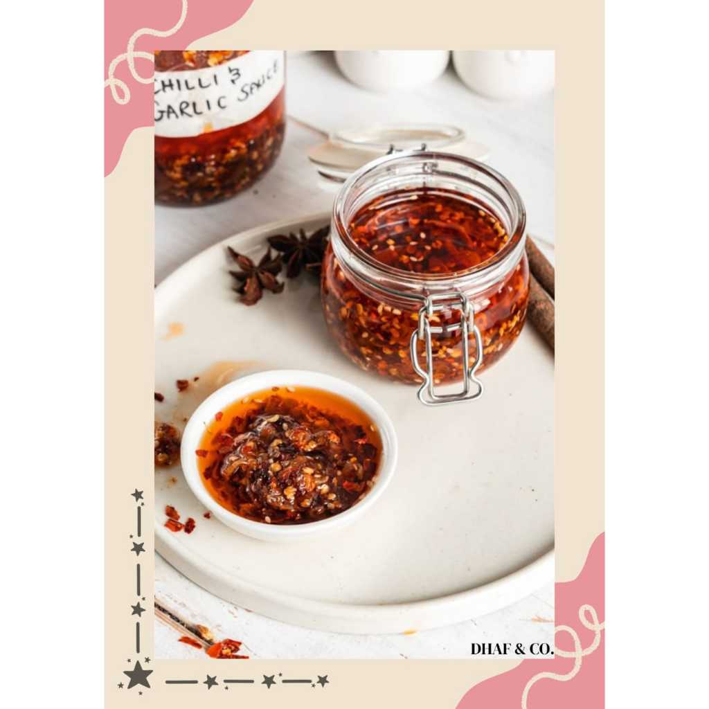 

CHILLI OIL PREMIUM / Minyak Cabai / Chilli Oil Pedas Gurih Bikin Ketagihan - 1000ML