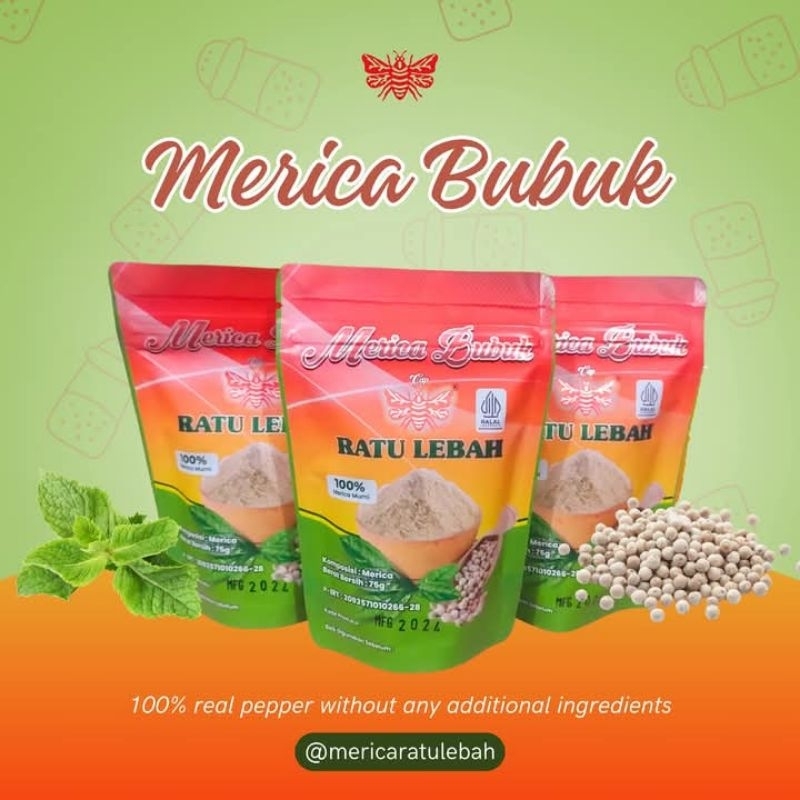 

Lada merica bubuk murni ratu lebah 75gram