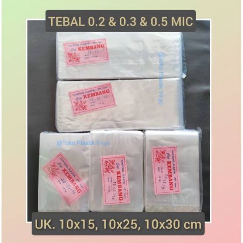 PLASTIK UKURAN 10X15 TEBAL 0,3