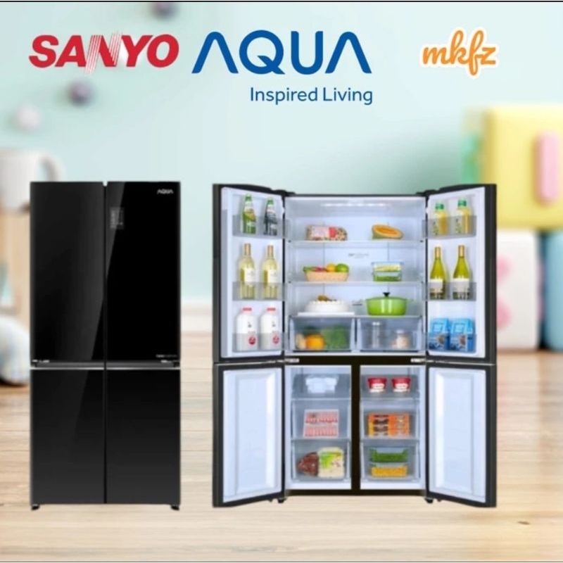 KULKAS AQUA 4PINTU TYPE AQR TTD546RBG(GARANSI RESMI)