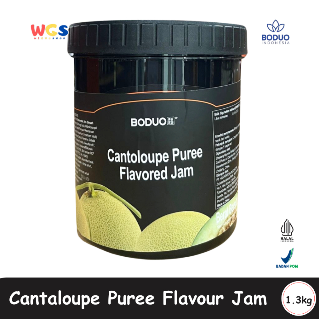 

BODUO Cantaloupe Puree Flavored Jam 1.3kg – Selai Rasa Melon Premium