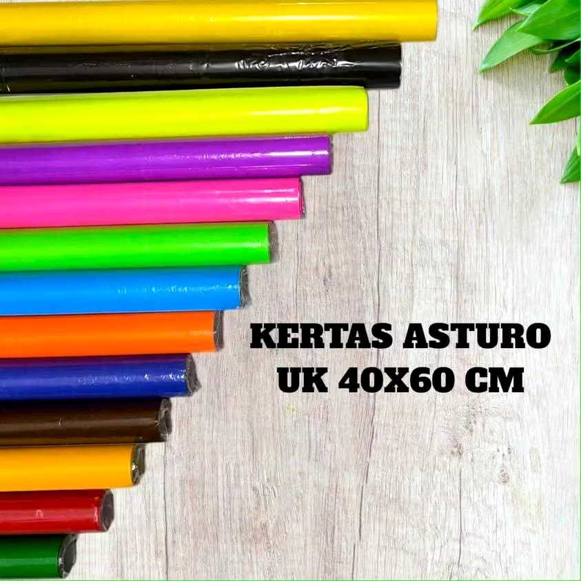 

Kertas Asturo/ Kertas Warna / Kertas Warna Polos 40x60 HARGA 1 PCS