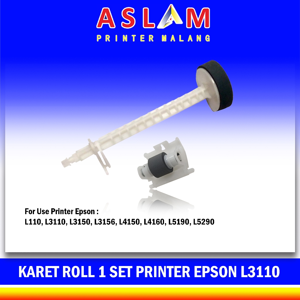 Karet Roll Penarik Kertas Printer Epson Pick up Asf roller Bawah Karet Atas L1110 L3110 New Original