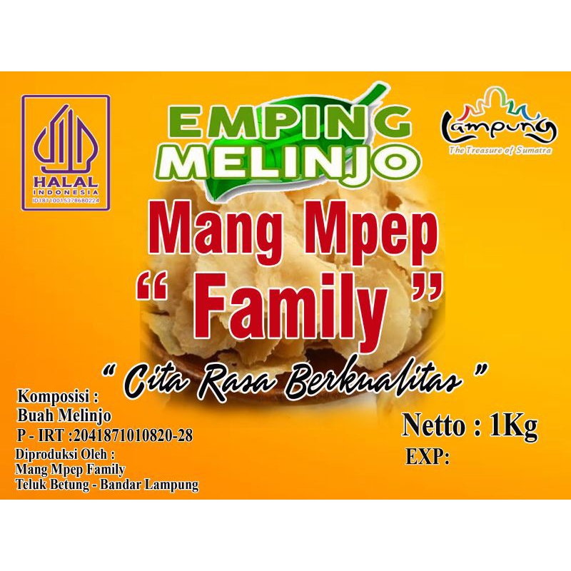 

EMPING MELINJO MENTAH 1KG