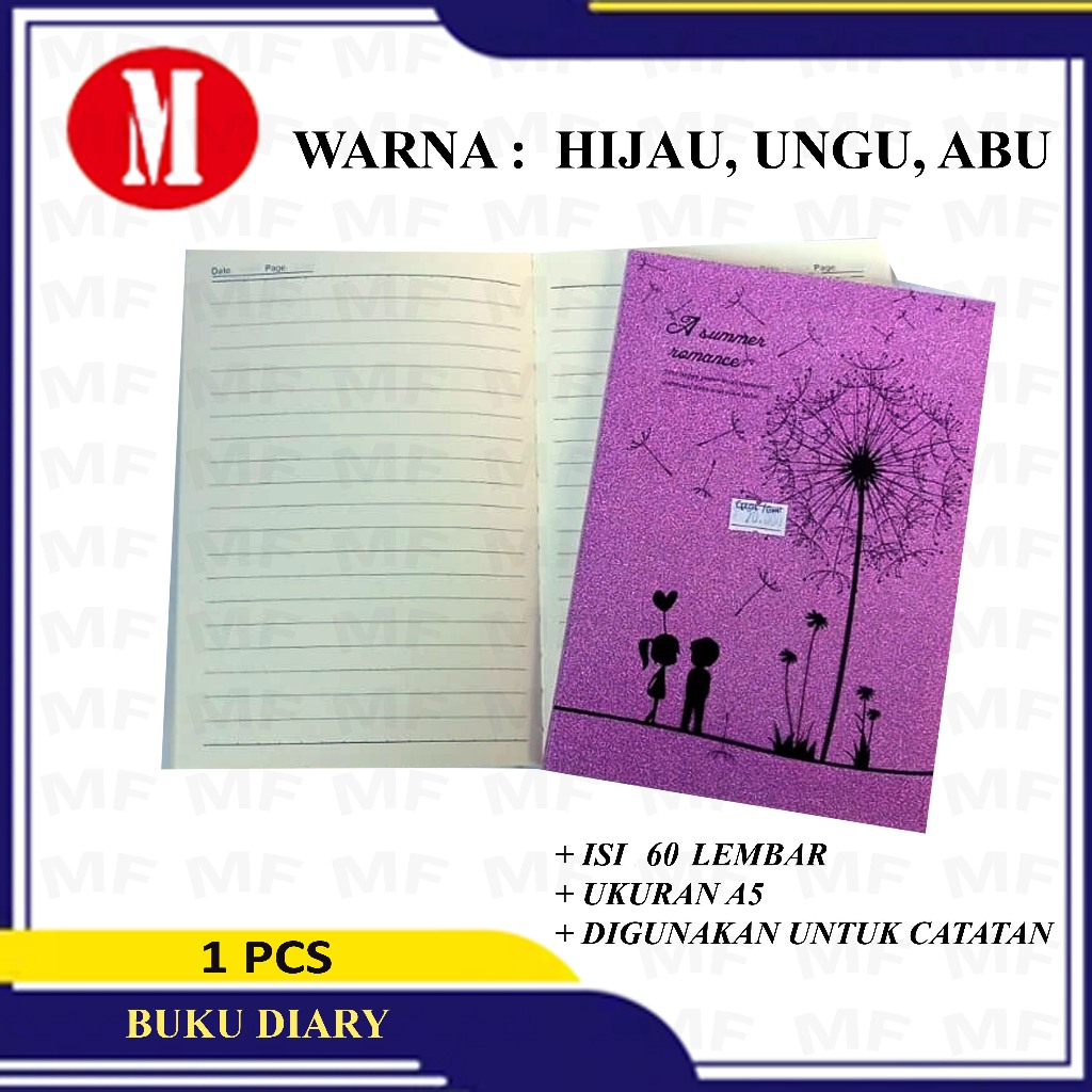

Buku Diary Gliter A5