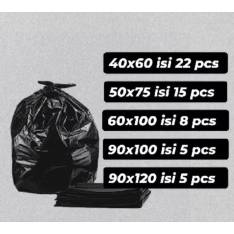 SAMPAH PLASTIK / PLASTIK SAMPAH / KANTONG SAMPAH PLASTIK / KANTONG PLASTIK SAMPAH HITAM