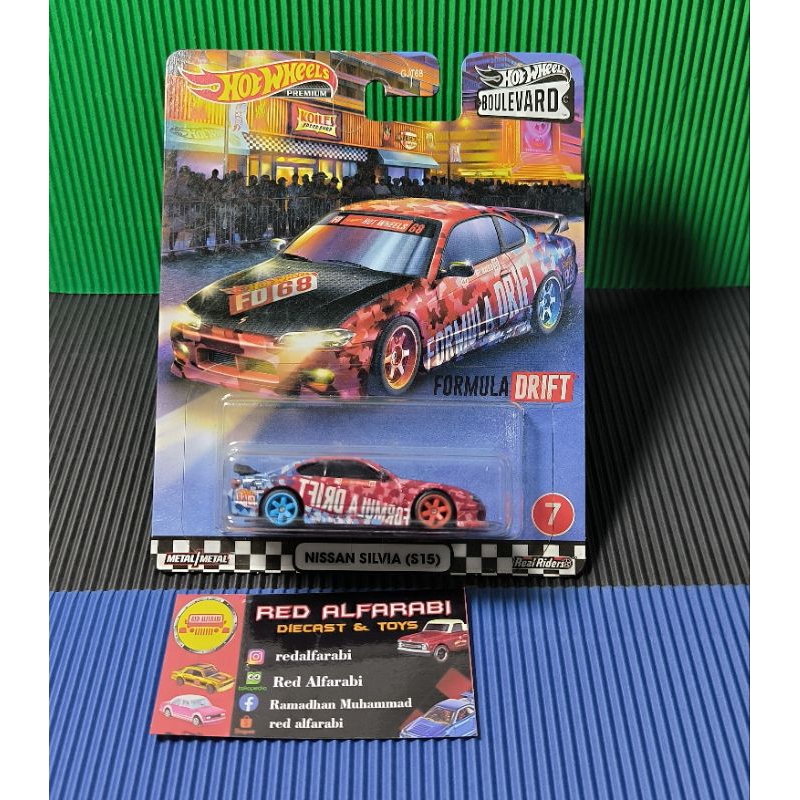 Hotwheels Nissan Silvia S15 Formula Drift Race hw boulevard series