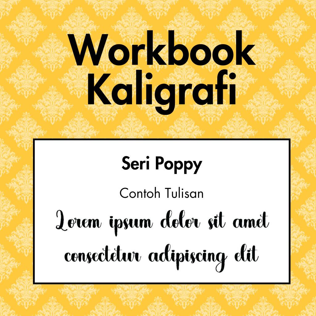 

Poppy Series - Workbook Latihan Calligraphy Copperplate Lettering Kaligrafi DIY Craft