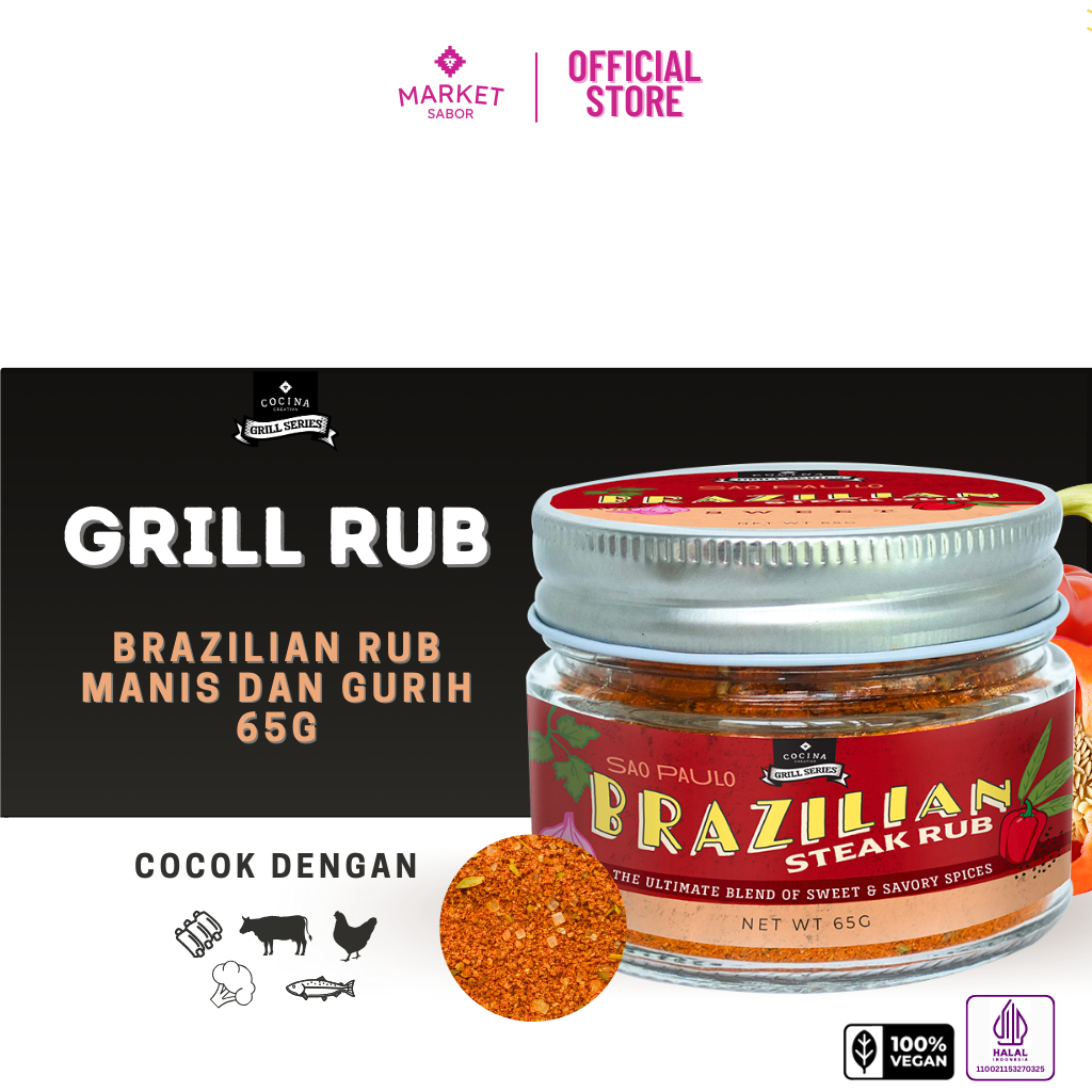 

Cocina Creativa Brazilian - 65g - Rub Manis Gurih - Produk Rempah dari Brasil