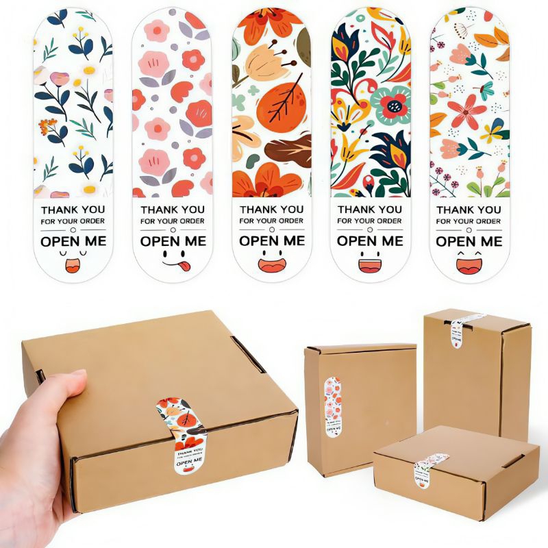

(105 PCS) Kiss Cut Stiker Label Open Me Thank You For Your Order Stiker Packing Segel Open Me Olshop