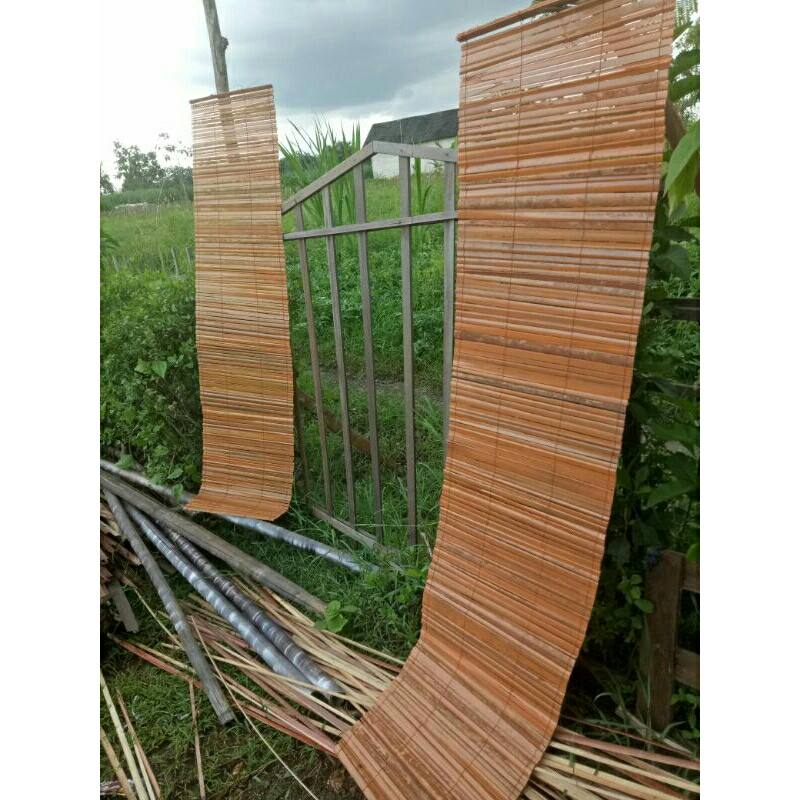 Tirai Bambu Sawit Kerey Jendela Alami Dekorasi Rumah