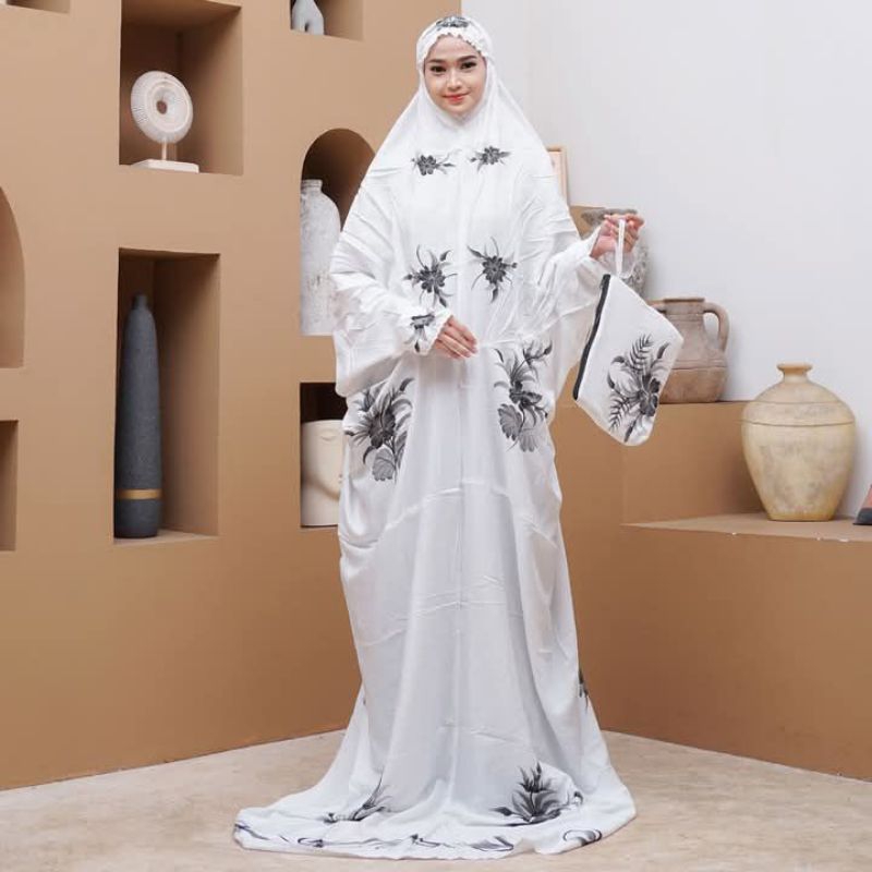 Mukena Lajur Tulis | Mukena Batik Pekalongan | Mukena Lajur Batik