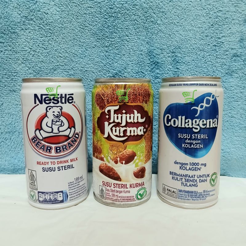 

Bear Brand | Tujuh Kurma | Collagena - Susu Steril kaleng 189ml