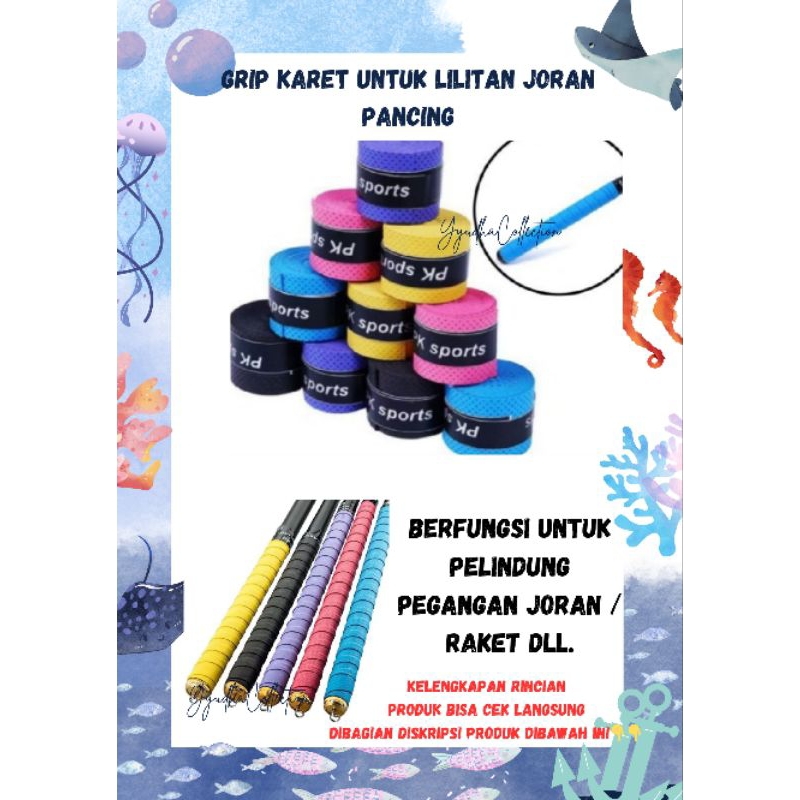 Grip Karet/Blebet Tegek Untuk Lilitan Joran Pancing/Grip Joran/Grip Gagang Badminton