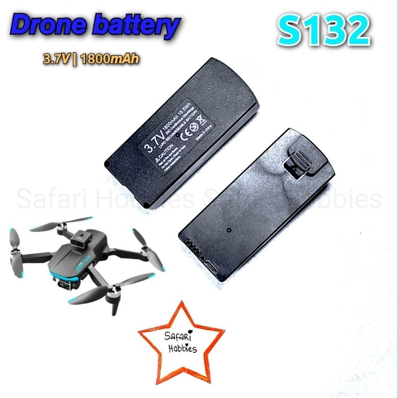 Baterai Drone S132 Lipo 1800mAh 3.7V Original