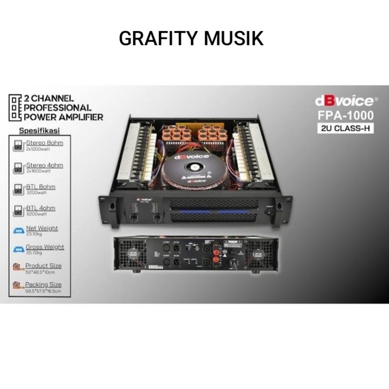 Power Amplifier dB Voice FPA-1000 Original Power Amplifier dBVoice