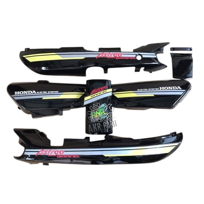 Cover Body honda Astrea Grand Bodi Grand Body honda grand sabit / Body Legenda silver kuning