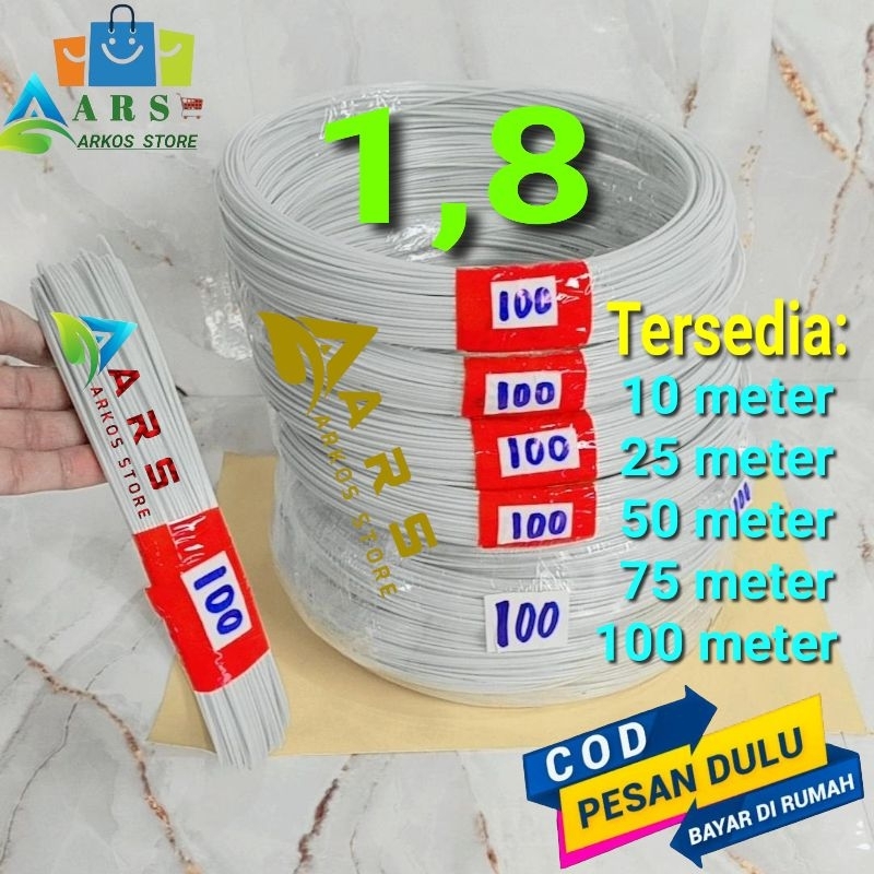 jeruji fiber 1,8mm panjang 100 meterruji fiber putih sangkar kandang burung