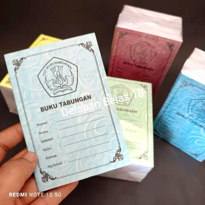 

50 Pcs Buku Tabungan Bisa Pilih Warna (Sesuai Di Foto)