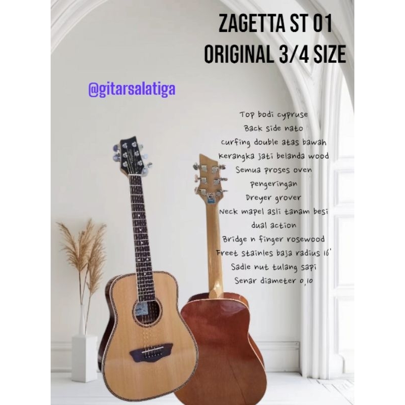 gitar zagetta size 3/4 original ST 01
