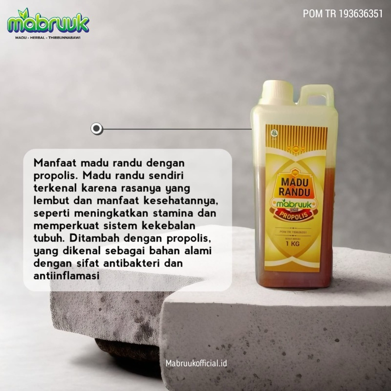 

Madu Randu Propolis Mabruuk | 100% Madu Murni | Membantu meningkatkan stamina tubuh