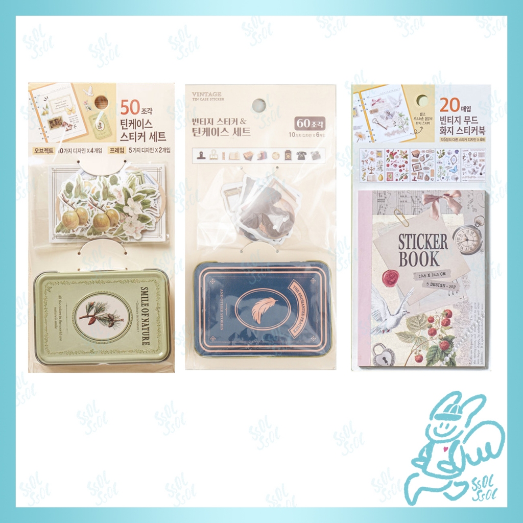 

Vintage Stickers,Die Cut Stickers,Tin Case