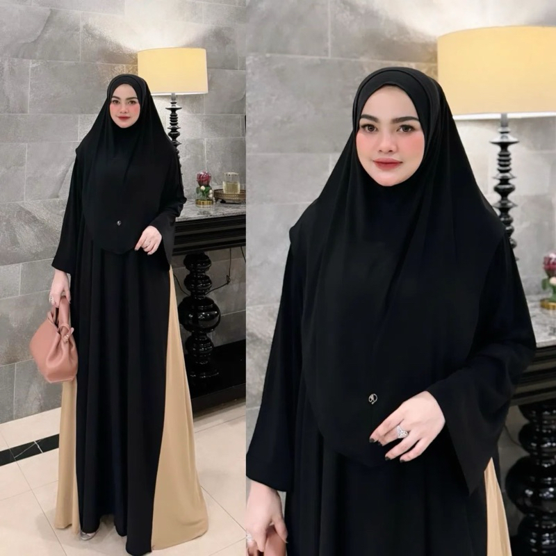 gamis // abaya set jilbab //new Collection NK Muslimah