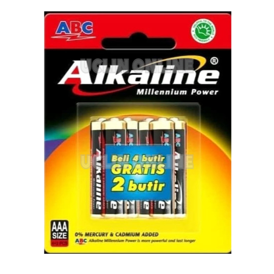 Baterai Alkaline AAA LR3 4+2 Baterai ABC Alkaline 4+2 LR03