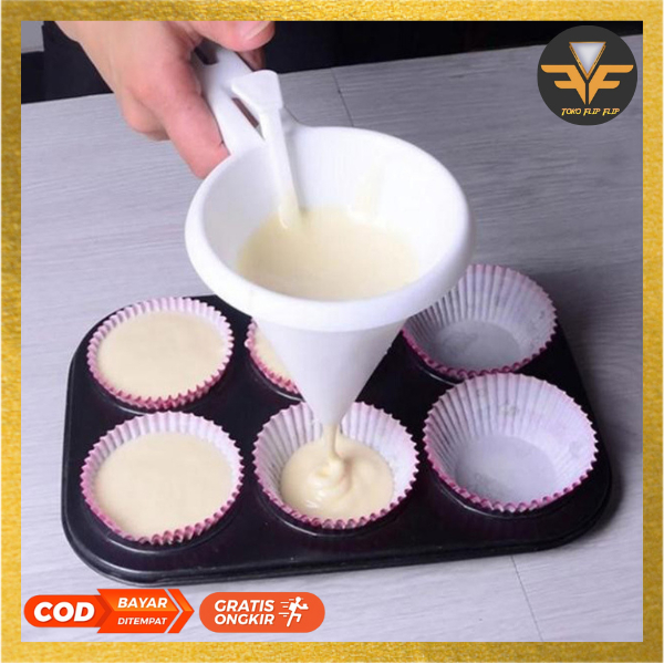 Corong Adonan Kue Dispenser dengan Tuas Penaka / Dispenser Praktis Corong Adonan Muffin Funnel
