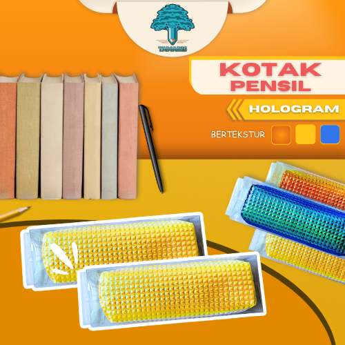 

TEMPAT PENSIL HOLOGRAM BERTEKSTUR 3 pilihan warna