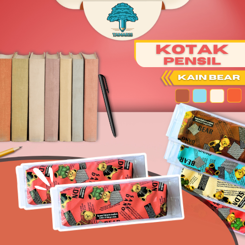 

TEMPAT PENSIL KAIN BEAR 3 pilihan warna