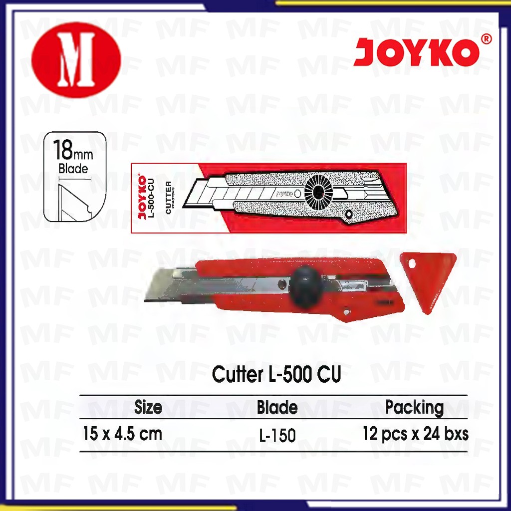 

Joyko Pisau Cutter L-500 CU 18mm
